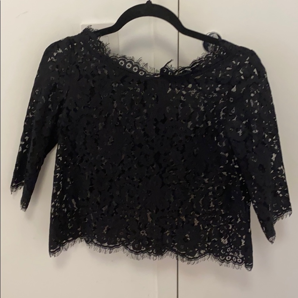 Joie black lace top